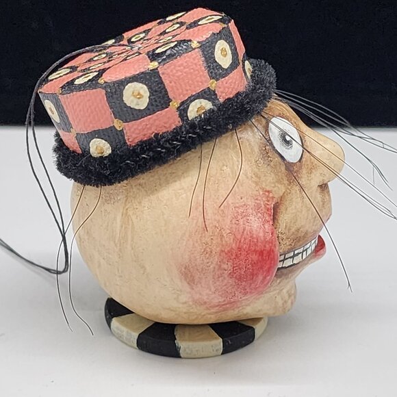 Whimsical Figurine Ornament Hat & Quirky Expression by Kelley Jones 2012 - Picture 3 of 7